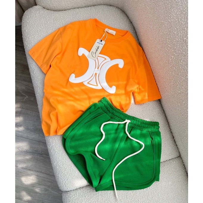 Short thun trơn 2 túi