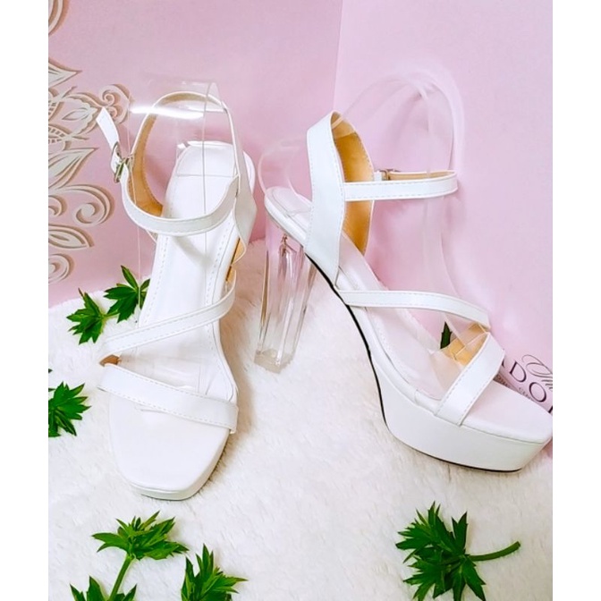 Giày đúp cao gót quai đan chéo 11.5cm thích hợp đi chơi đi tiệc