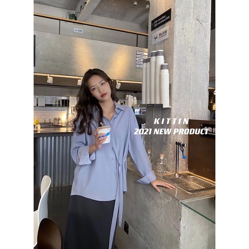 [Mã WASKT304 giảm 15% tối đa 30K đơn 99K] ( Ảnh thật ) A0436 Sơ mi dây buộc kittin | BigBuy360 - bigbuy360.vn