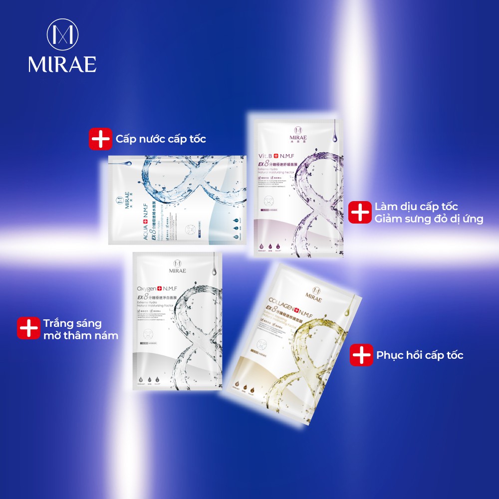 Mặt nạ Mirae EX 8 phút cấp ẩm cấp tốc cải thiện da khô mang lại làn da căng mịn 20g/miếng