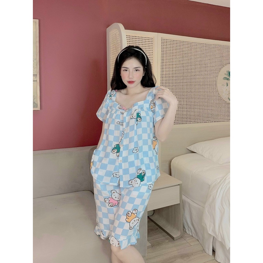 đồ bộ pijama nữ lững thiết kế siêu xinh, chất liệu lụa cao cấp mềm mịn mát chuẩn hàng shop, đồ bộ giá rẻ xưởng free ship