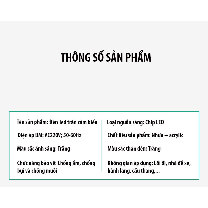 Đèn trần led cảm biến chuyển động radar , hồng ngoại giọng nói
