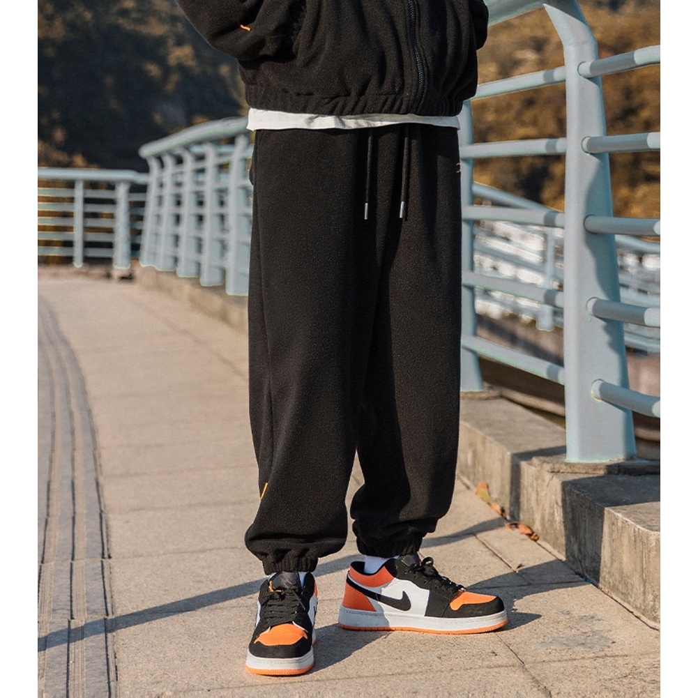 Quần Jogger lông cừu nỉ MEANSTORE pants unisex basic nam nữ cạp chun ống rộng phong cách Hàn Quốc ulzzang