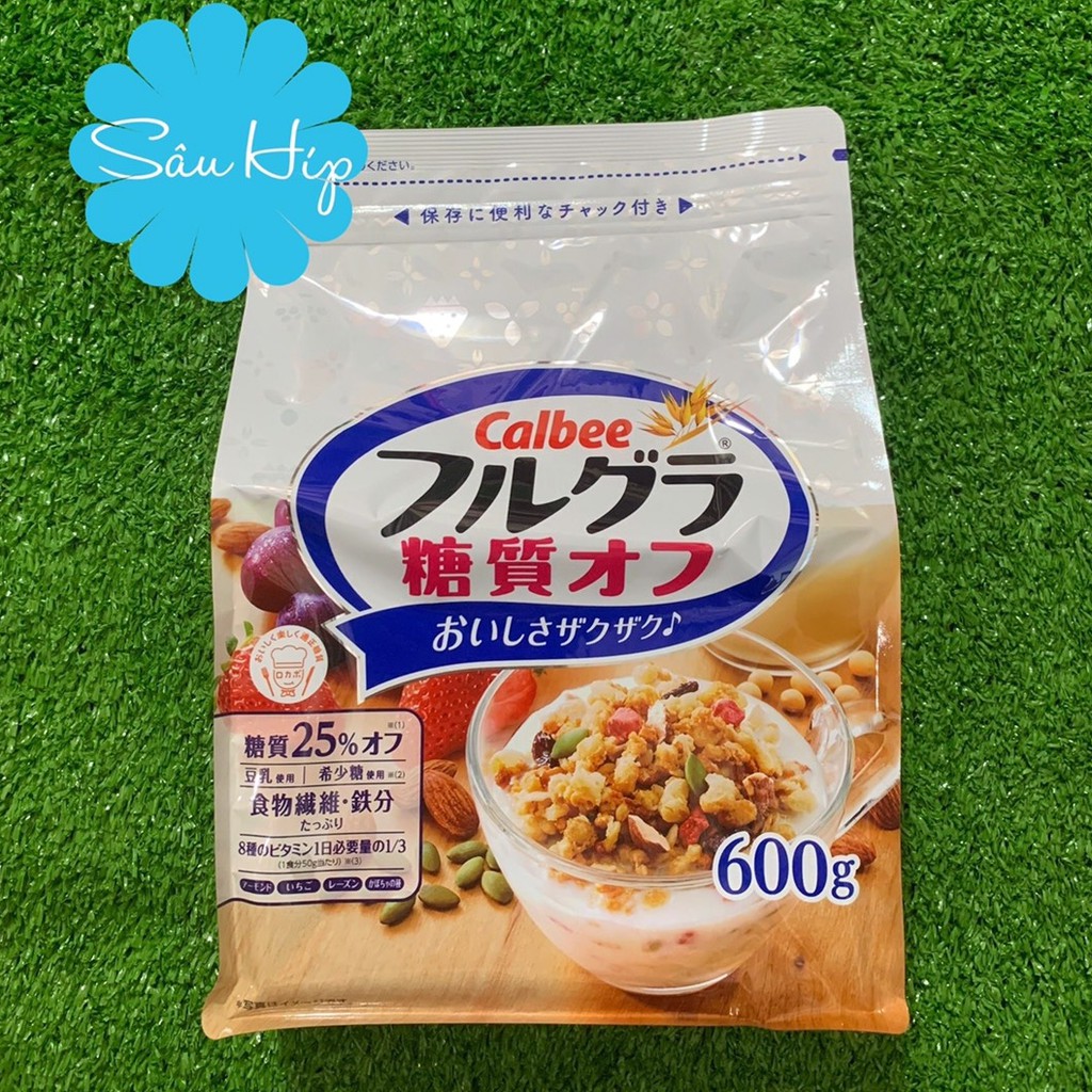 NGŨ CỐC TRÁI CÂY CALBEE MÀU TRẮNG 600gr- NHẬT BẢN