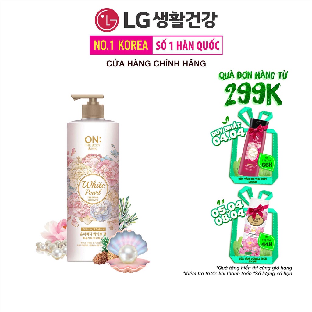 Sữa tắm hương nước hoa The Body Perfume White Pearl bột ngọc trai 1000gr