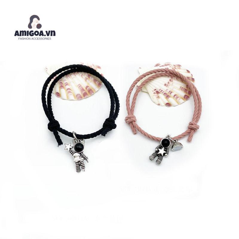 ✨✨Vòng tay gắn chuông hình phi hành gia / tàu vũ trụ đơn giản cho nam nữ