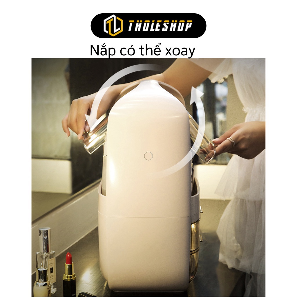 Kệ Đựng Mỹ Phẩm - Hộp Để Đồ Trang Điểm 3 Tầng Cao Cấp Có Nắp Chống Bụi 8308