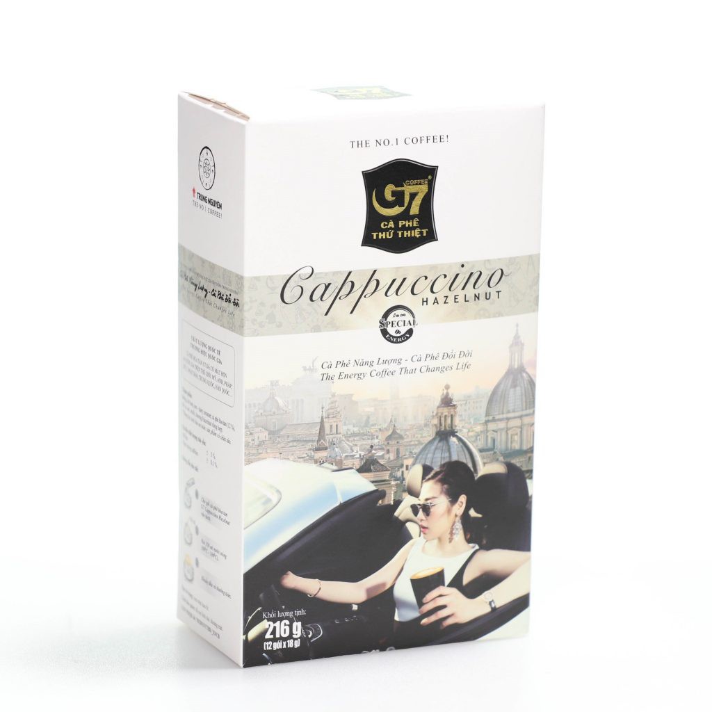 Cà Phê Cappuccino Hương Hazenut Trung Nguyên (hộp 12 gói x 18g/gói)