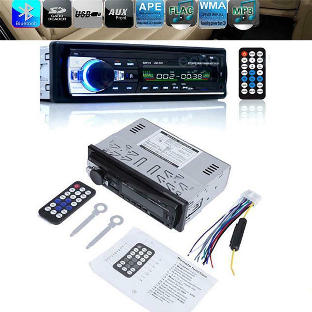 📞TOP💻 hands-free phone FM/USB/AUX/SD Stereo Audio host Built-in dashboard Car MP3 Player