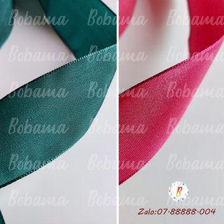 Ruy băng 4cm vải thô viền kim loại