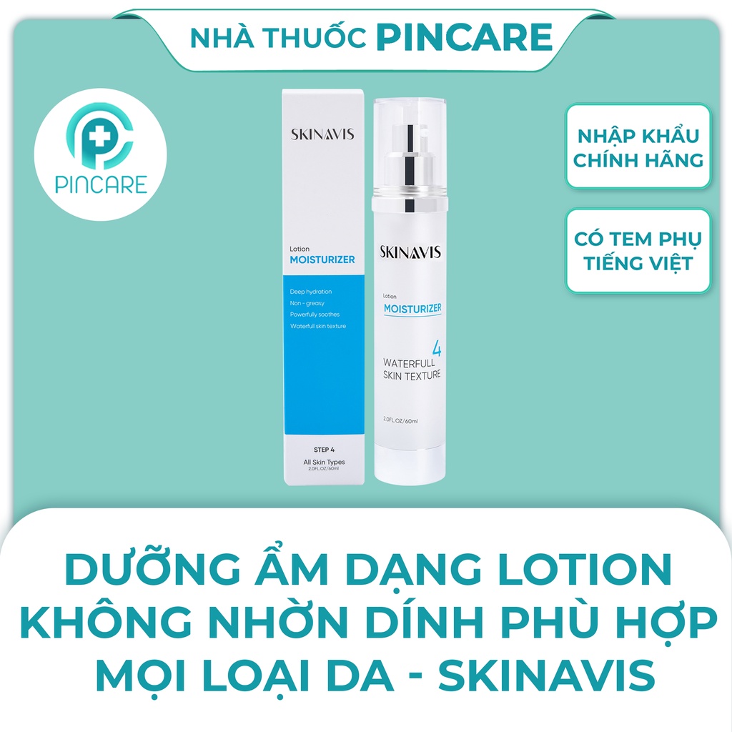 Dưỡng ẩm cho da dầu mụn Skinavis Moisturizer Lotion 60ml  - Hàng chính hãng - Nhà thuốc PinCare