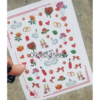 sticker hình dán trang trí móng