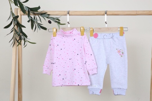 Bộ nỉ cổ 3 phân Momma baby