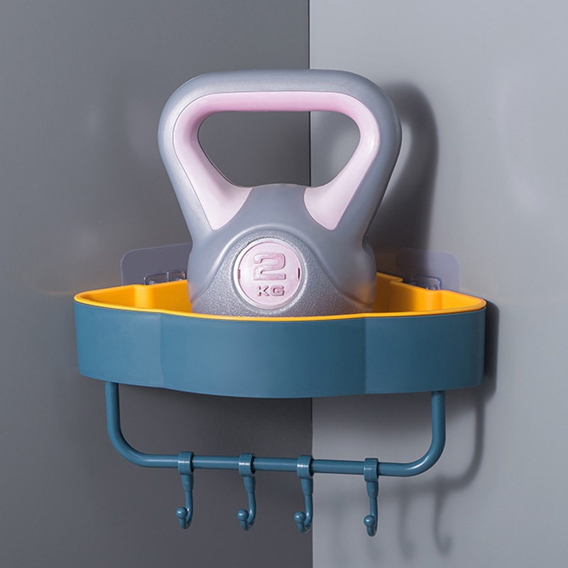 Giá đựng đồ đa chức năng gắn phòng tắm nhà bếp hình tam giác thiết kế thoát nước tiện dụng