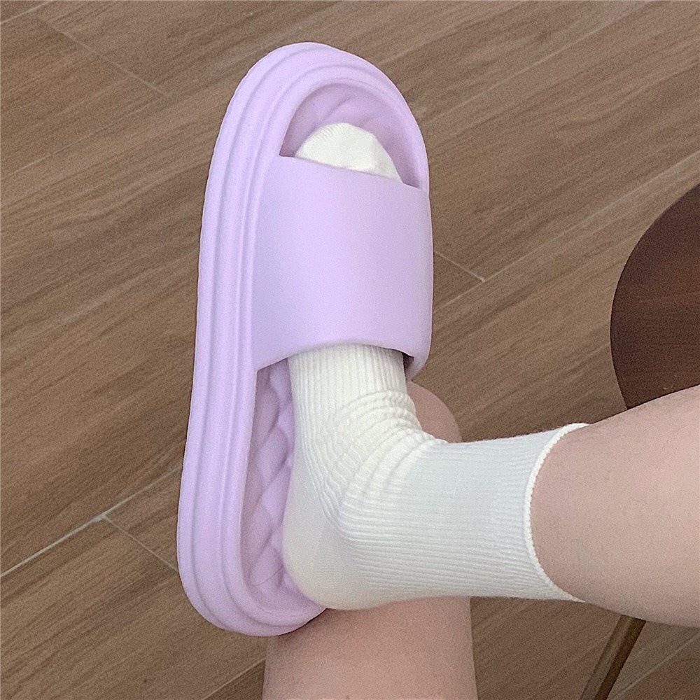Dép bánh mì độn đế nam nữ - Dép unisex quai ngang cute -DETHOI