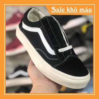 Giày thể thao sneaker van vault đen đế bệt đi siêu đẹp full size nam nữ mã vn01