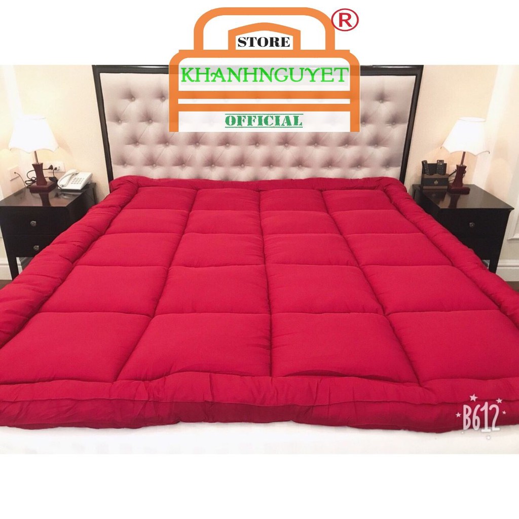 Topper - tấm làm mềm nệm cao cấp đơn sắc đỏ