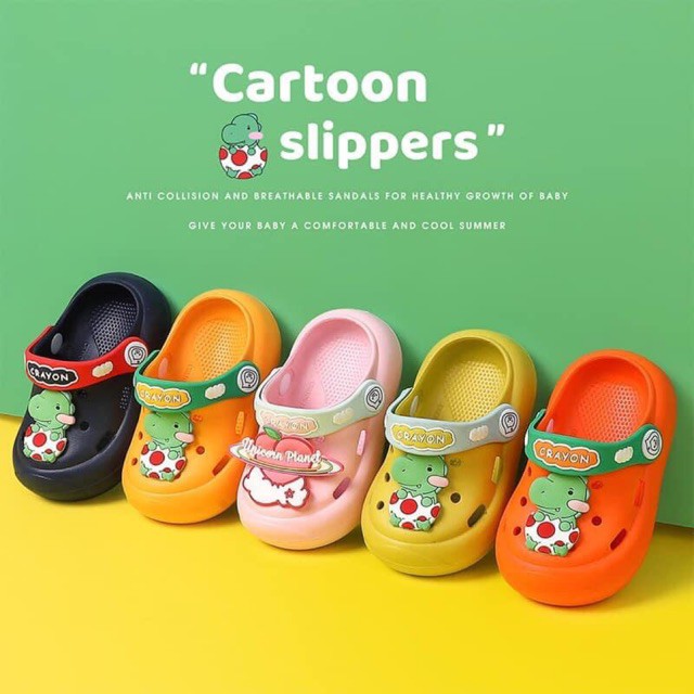 Dép sục Cartoon slippers trẻ em siêu nhẹ, êm, chống trơn trượt hình động vật dễ thương