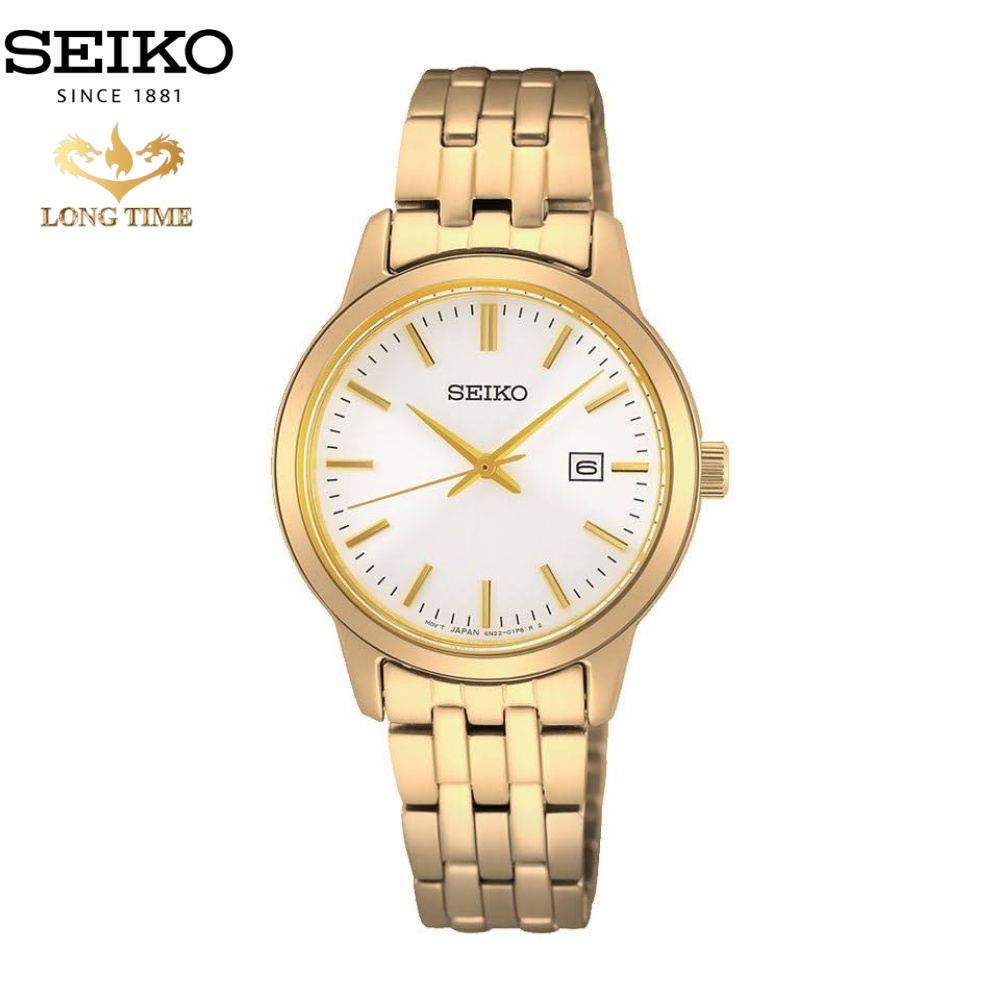 Đồng hồ nữ Seiko SUR412P1 Classic dây thép không rỉ mạ vàng chống chầy chống nước 5ATM bảo hành quốc tế 12 tháng