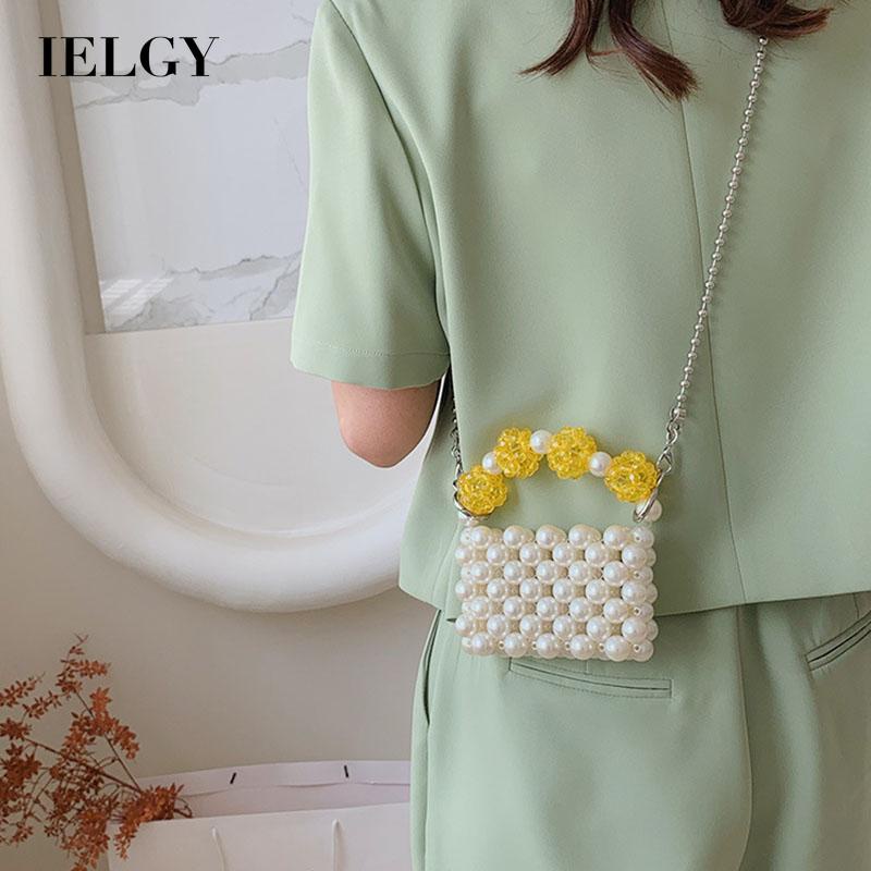 Túi Xách Đính Ngọc Trai Phối Dây Xích Thời Trang Dành Cho Nữ