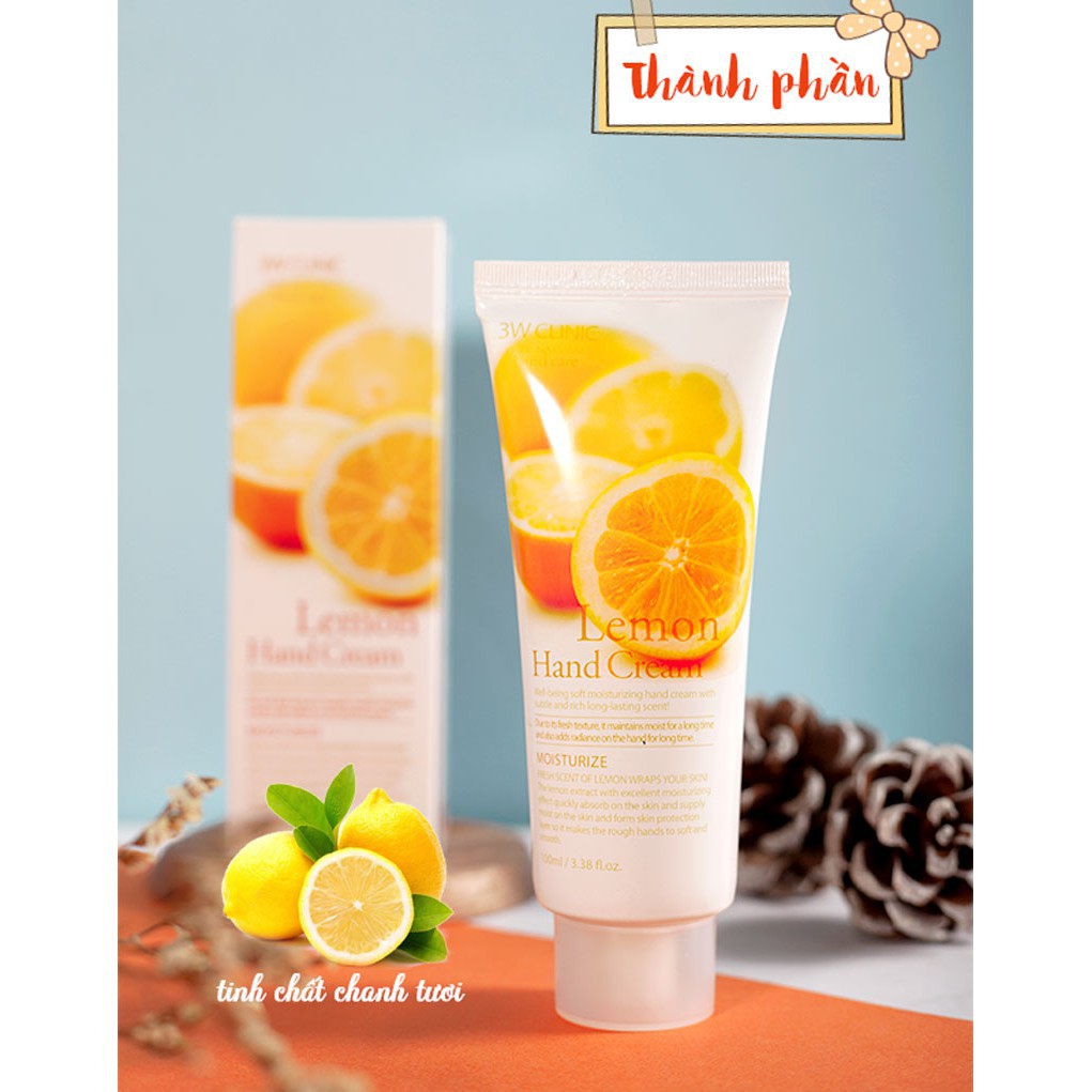 [CHÍNH HÃNG] Kem Dưỡng Ẩm Cho Da Tay 3W CLINIC Hand Cream 100ml | BigBuy360 - bigbuy360.vn