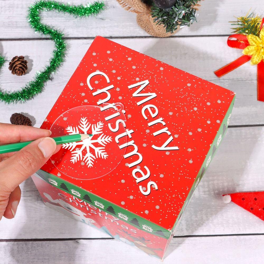 CONOPERY Phụ Kiện Trang Trí Giáng Sinh Hình Chiếc Tất / Chuông / Cây Thông Bằng Acrylic Trong Suốt