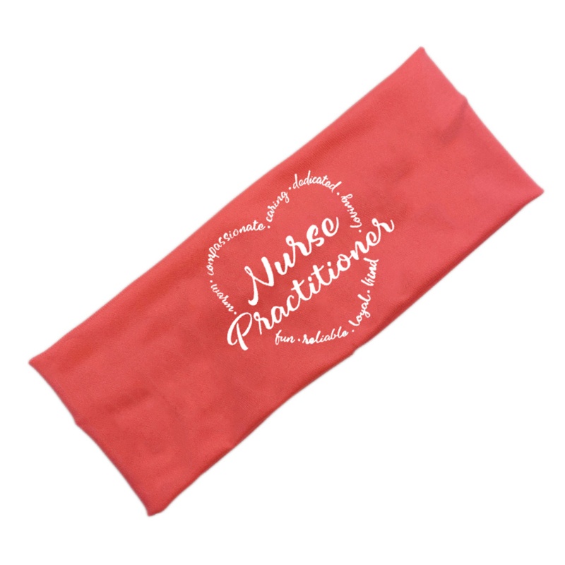 Băng Đô Cài Tóc Co Giãn In Chữ Bảo Vệ Tai Khi Y Tá