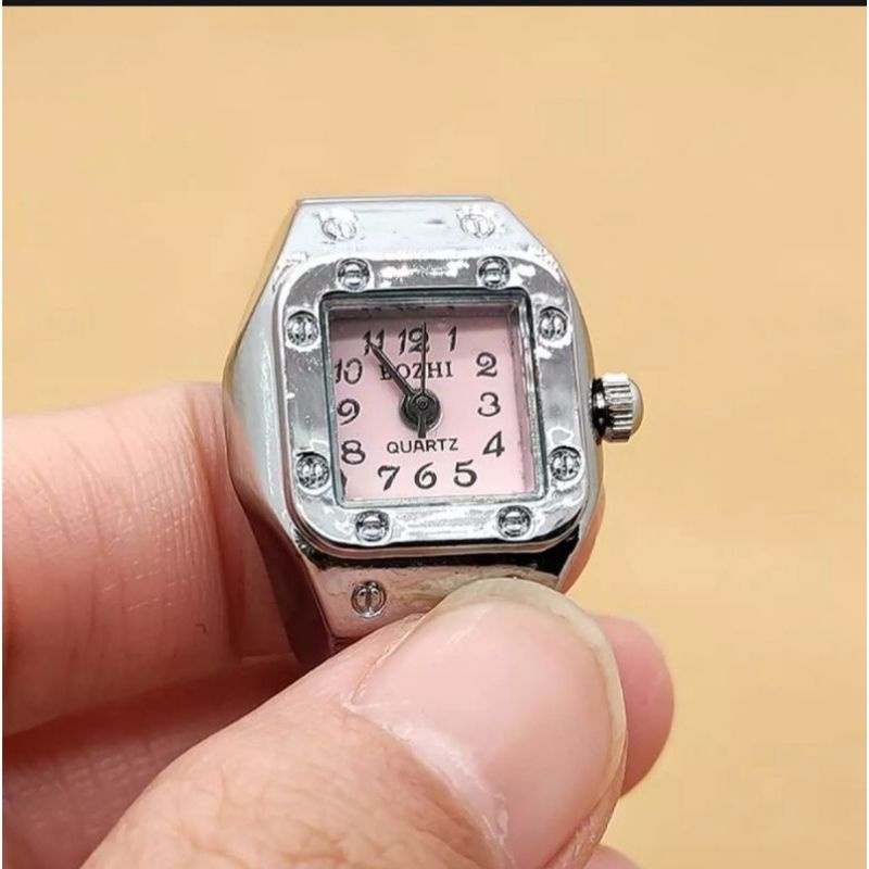 Nhẫn đồng hồ thời trang Nam Nữ-Nhẫn đeo tay tích hợp đồng hồ xem giờ. Thời trang Thái Lan độc đáo