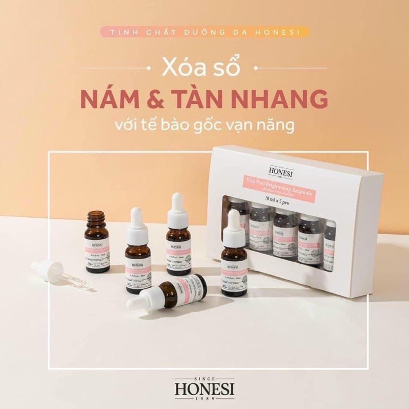 Tinh Chất Ngừa Nám Làm Sáng Da HONESI Vita Peel Brightening Ampoule 10ml x 5 lọ