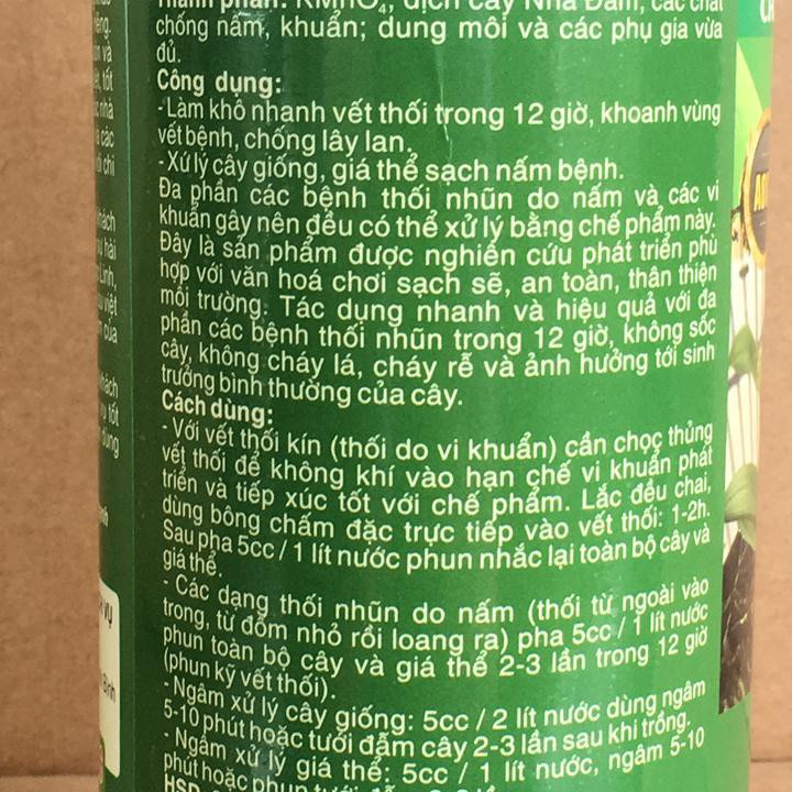 Chế phẩm đặc trị bệnh thối nhũn Ngọc Linh 12H A8VIP cho hoa phong lan, cây cảnh chai 250ml