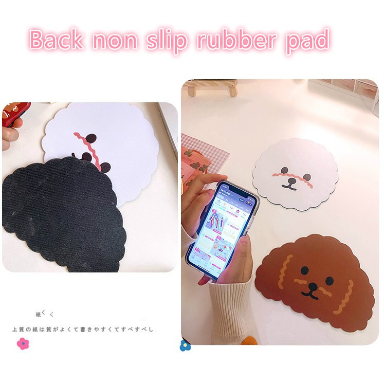 （24h delivery）W&amp;G Nordic simple style Rubber antiskid cartoon family cute curly teddy dog bibi bear shape mini mouse pad for students  mouse pad pad chuột cute