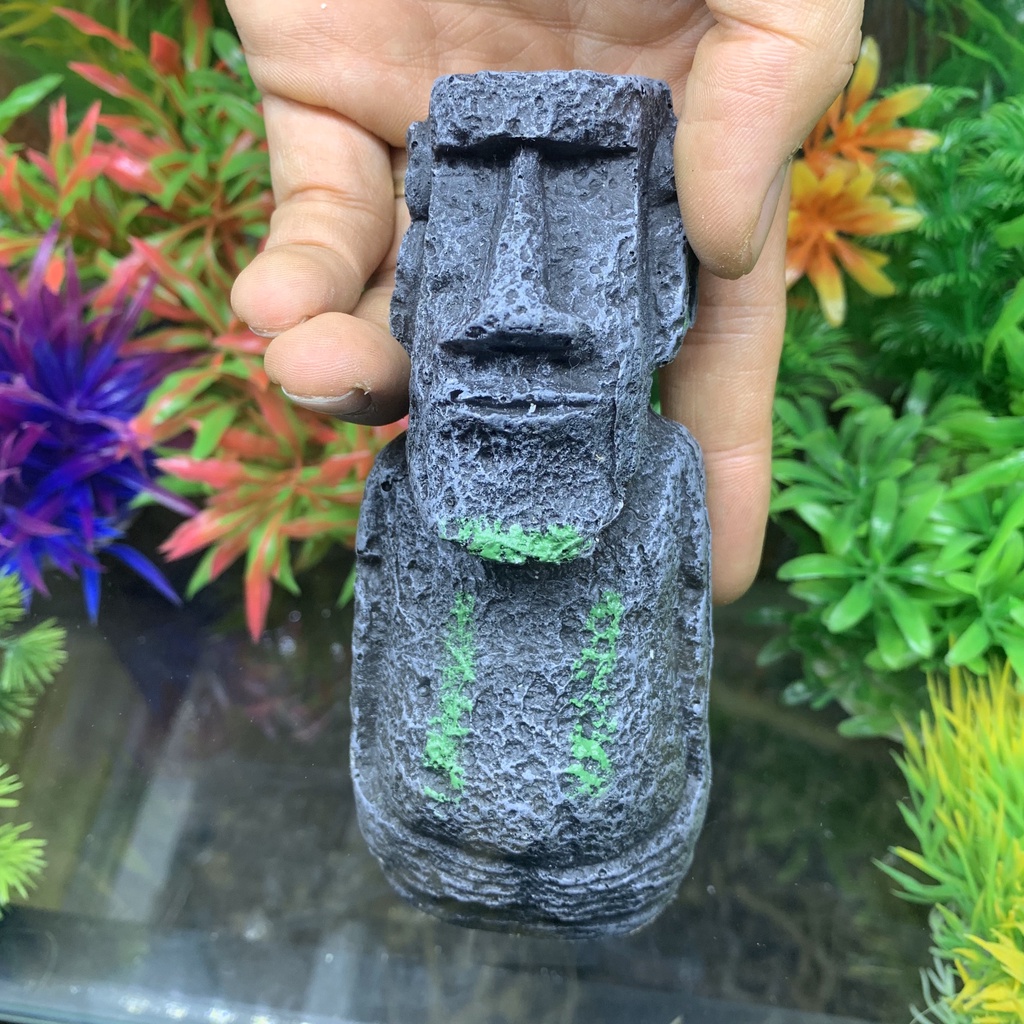 Tượng Người Trên Đảo Phục Sinh, Tượng MOAI Phục Sinh Trang Trí Bể Cá, Bể Thuỷ Sinh