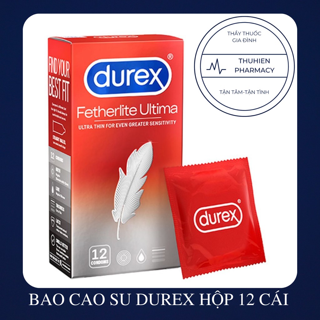 [Hàng chính hãng] BAO CAO SU DUREX CÁC LOẠI - CHE TÊN CHO KHÁCH (Hộp 12c)