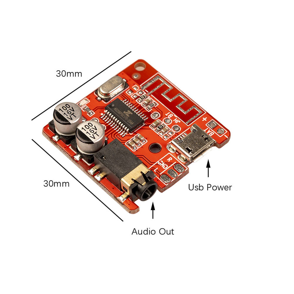 [COD] VHM-314 Decoder Stereo Audio Receiver Receiver Board Wireless mp3 JL6925A Bluetooth 5.0 Audio Amplifier Speaker Module/Multicolor