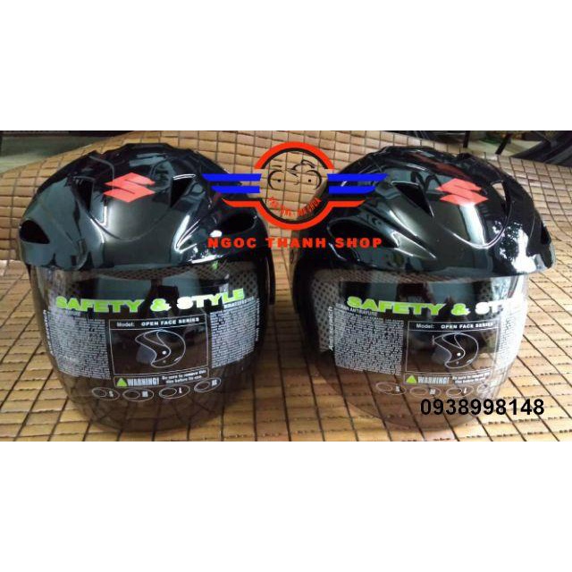 Mũ bảo hiểm, nón bảo hiểm 3/4 chính hãng nhập khẩu từ  Suzuki  Indonesia ...-NTS