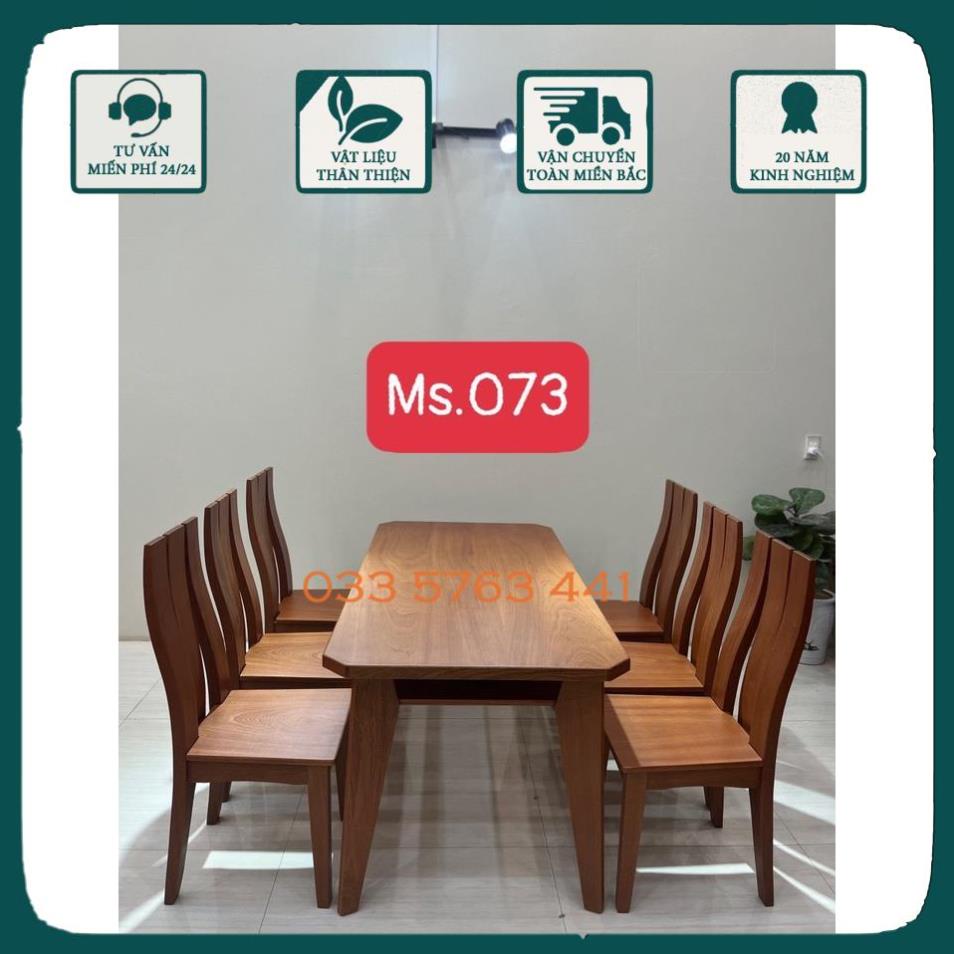Bộ bàn ghế ăn 6 ghế cao cấp gỗ xoan đào bền cùng năm tháng
