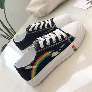 Giày Sneaker nữ cầu vồng cổ thấp