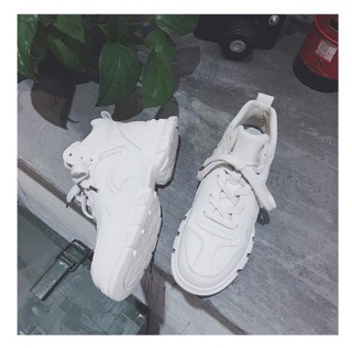 Giày Sneaker Trắng Nữ Mới Đế 4.5cm ( ảnh thật cuối )