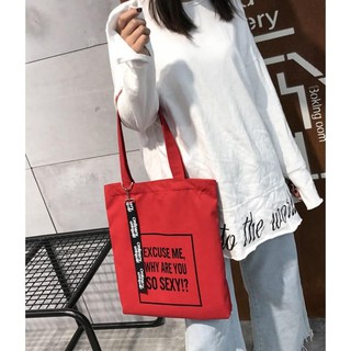 Túi tote sexy vải bố đỏ