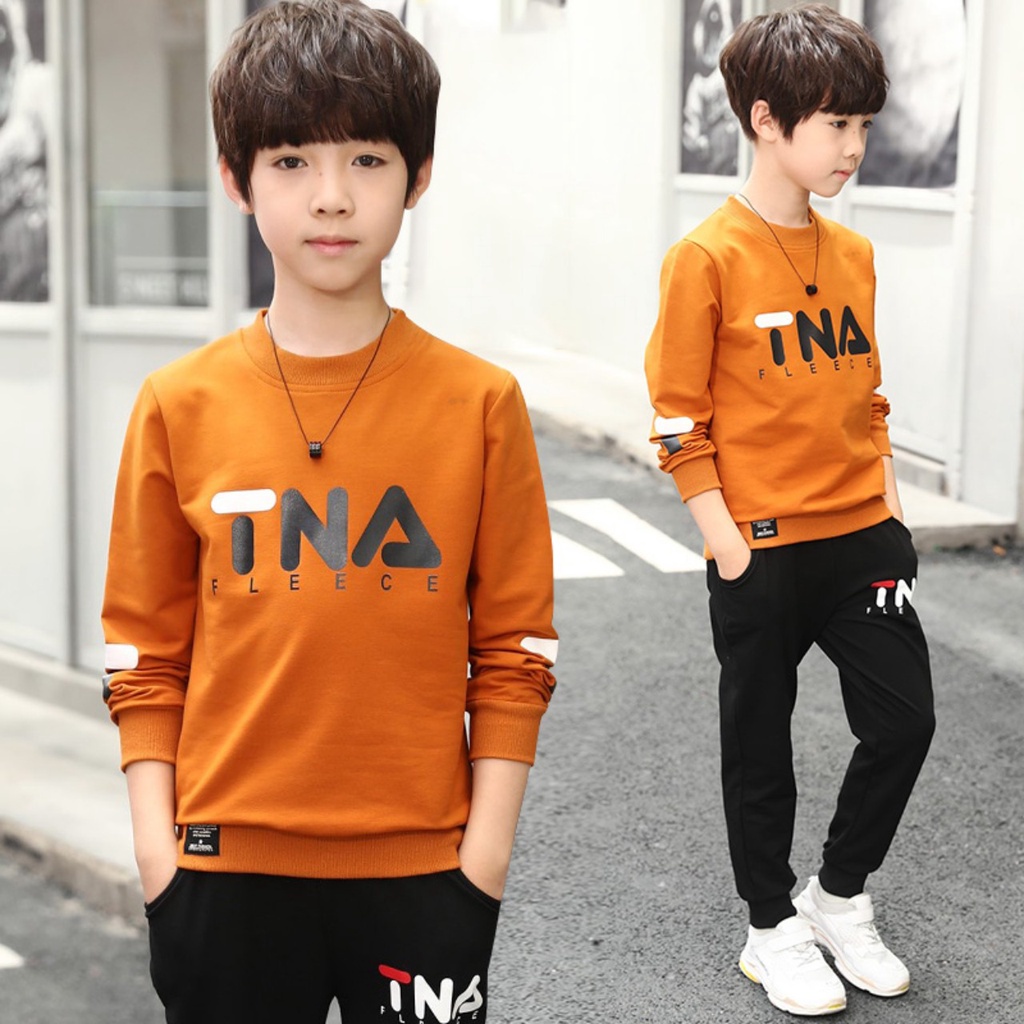 Bộ thu đông bé trai 14-45kg, quần áo thu đông cho bé trai 4-15 tuổi TNA sành điệu cá tính, hàng may kĩ.TNA68