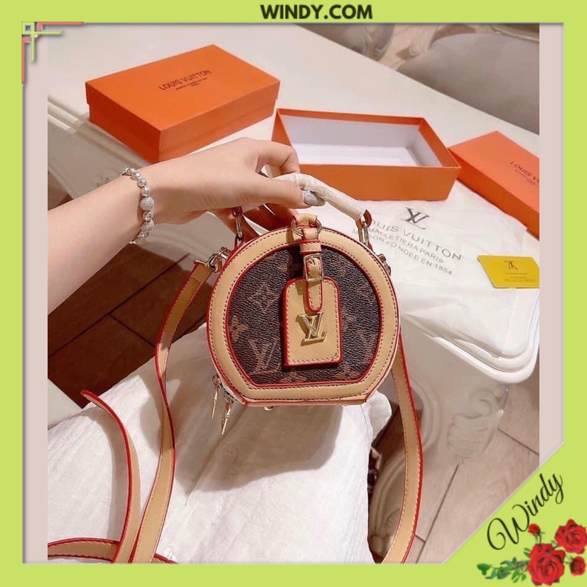 Túi Xách Nữ Cốp Tròn Mini LV Đeo Chéo Cao Cấp Không Hộp WD7789