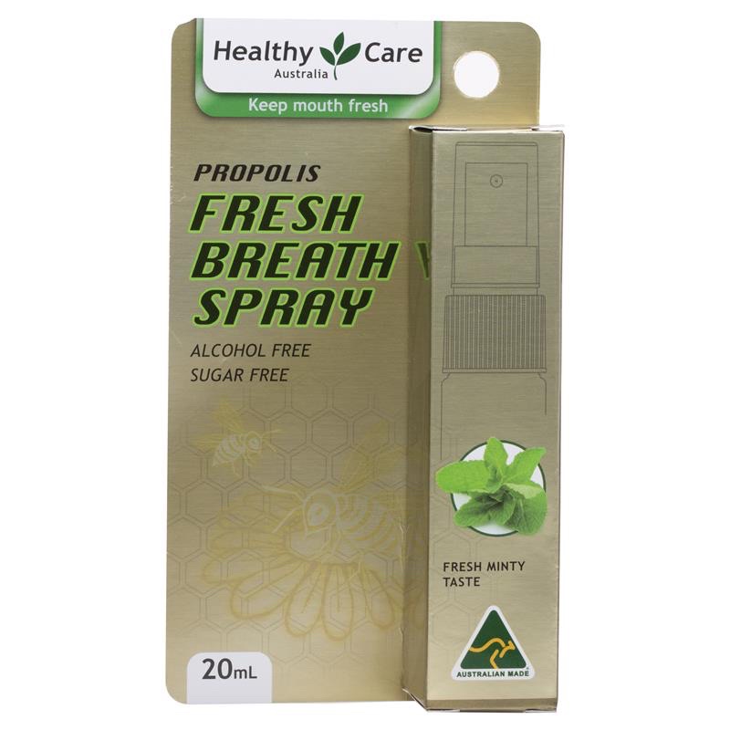 Xịt Thơm Miệng Heathy Care Úc, nhỏ gọn bỏ túi chai xịt 20ml