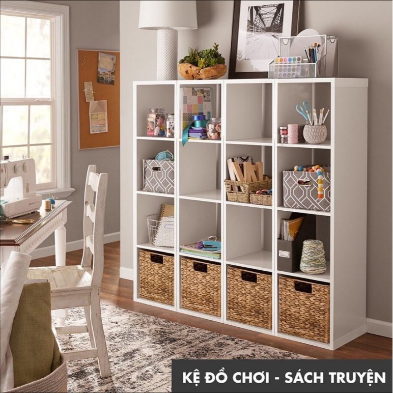 Kệ gỗ Tổ ong đa năng 2 tầng, 3 tầng, 4 tầng. Gỗ MDF phủ melatium chống thấm cao cấp, không mối mọt, không ngấm nước.