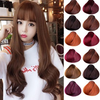 [Hàng mới về] Dầu gội nhuộm tóc màu đen/xanh đen/xanh lá đậm/cam/vàng