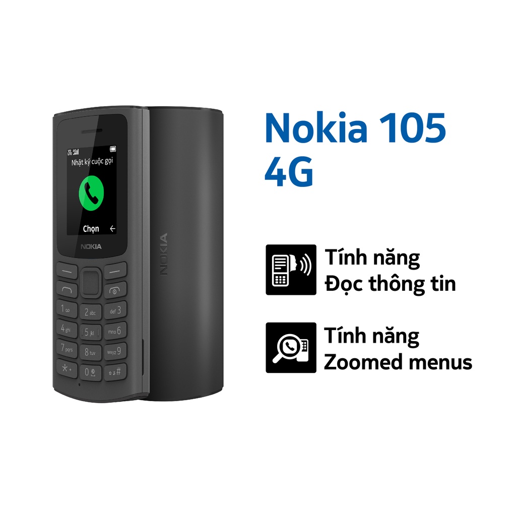 [Mã ELBAU4 giảm 4% đơn 500K] Điện thoại Nokia 105 4G - Hàng chính hãng