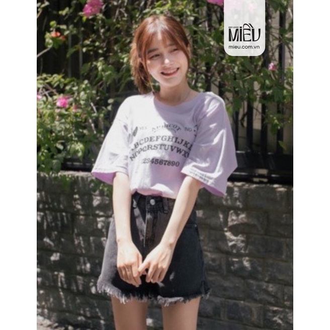 MIỀU_ÁO THUN IN CHỮ CÁI ABC