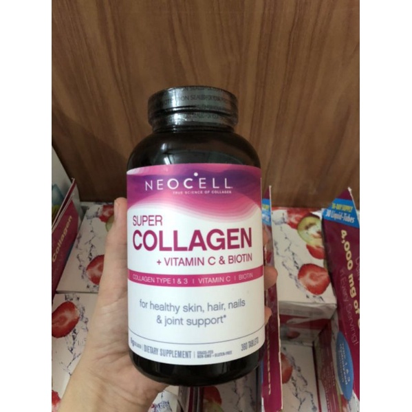 Viên Uống Super Collagen Neocell +C 6000 Mg type 1 - 3 Neocell 360 viên