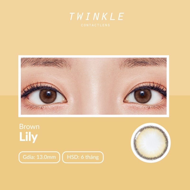 Kính áp tròng nâu tự nhiên Lily Brown