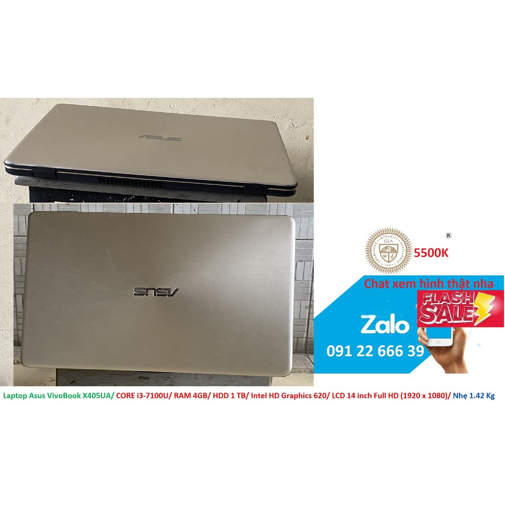 Laptop Asus VivoBook X405UA/ CORE i3-7100U/ RAM 4GB/ HDD 1 TB/ Intel HD Graphics 620/ LCD 14 inch Full HD (1920 x 1080) | BigBuy360 - bigbuy360.vn