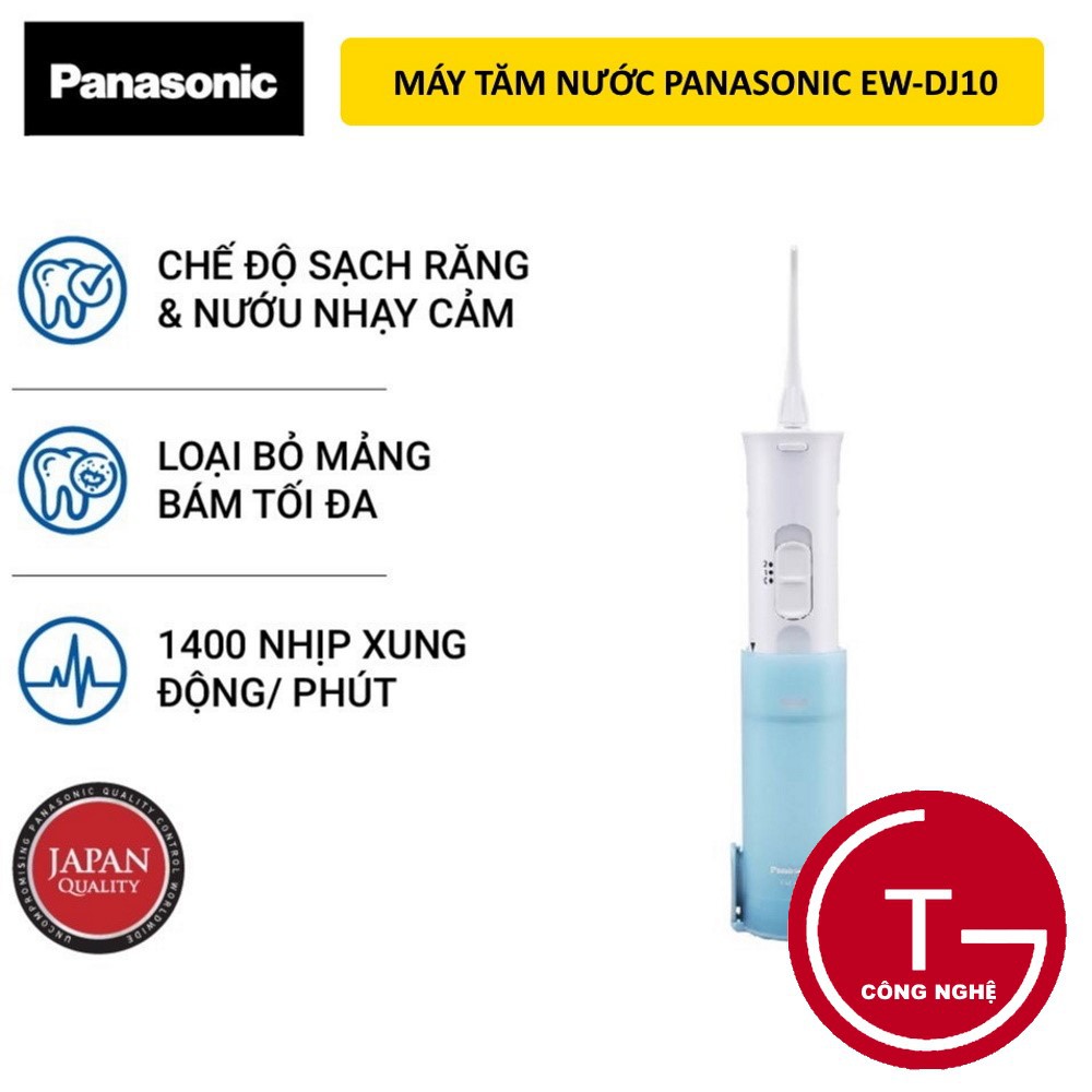 [Chính hãng] Máy Tăm Nước Panasonic EW - DJ10, 2 chế độ, nhỏ gọn dùng đi du lịch,đi làm sử dụng Pin AA tiện lợi